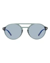 Zegna Round Ez0180 Sunglasses Man Sunglasses Grey Size 54 Acetate