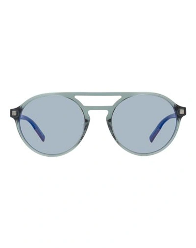 Zegna Round Ez0180 Sunglasses Man Sunglasses Grey Size 54 Acetate