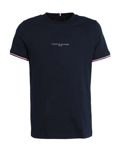 Tommy Hilfiger Man T-shirt Navy Blue Size Xl Cotton