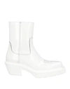 Vtmnts Man Ankle Boots White Size 6 Soft Leather