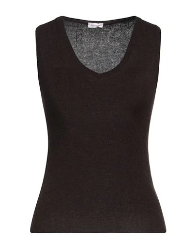Rossopuro Woman Sweater Dark Brown Size 6 Cashmere