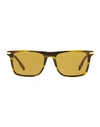 Zegna Rectangular Ez0204 Sunglasses Man Sunglasses Brown Size 56 Acetate