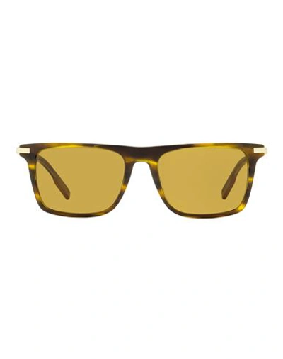 Zegna Rectangular Ez0204 Sunglasses Man Sunglasses Brown Size 56 Acetate