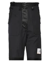 Miharayasuhiro Maison Mihara Yasuhiro Man Shorts & Bermuda Shorts Black Size 30 Cotton, Nylon