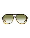 Victoria Beckham Pilot Vb633s Sunglasses Woman Sunglasses Brown Size 59 Acetate