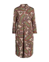 Camicettasnob Woman Midi Dress Light Brown Size 6 Viscose, Elastane In Beige