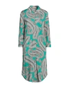 Camicettasnob Woman Midi Dress Emerald Green Size 8 Viscose, Elastane In Green