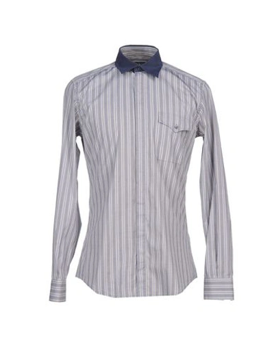 Dolce & Gabbana Man Shirt Slate Blue Size 16 Cotton