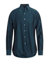 Alessandro Gherardi Man Shirt Deep Jade Size 16 Cotton In Green