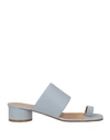 Maison Margiela Woman Thong Sandal Pastel Blue Size 9 Soft Leather