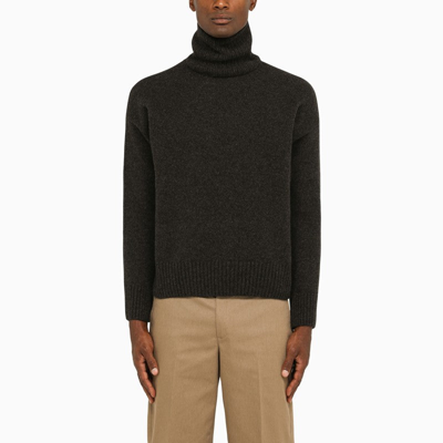 AMI ALEXANDRE MATTIUSSI AMI PARIS GREY WOOL TURTLENECK MEN