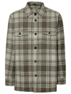 AMI ALEXANDRE MATTIUSSI AMI PARIS MAN AMI PARIS TWO-TONE WOOL SHIRT