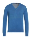 Rossopuro Man Sweater Navy Blue Size 3 Cotton