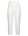 Vicolo Woman Pants White Size S Acetate, Viscose