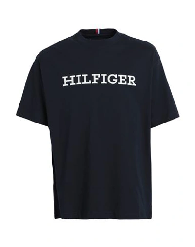 Tommy Hilfiger Man T-shirt Midnight Blue Size Xl Cotton