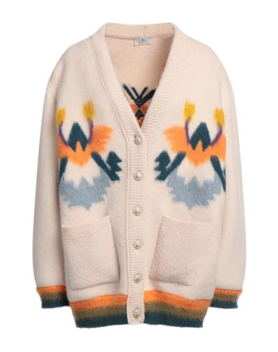 Etro Outlaw Intarsia Wool-blend Knitted Cardigan In White
