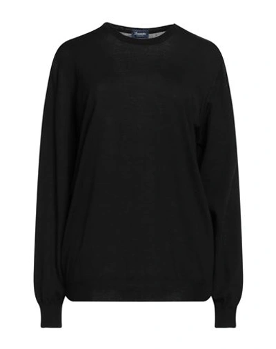 Drumohr Man Sweater Black Size 42 Merino Wool