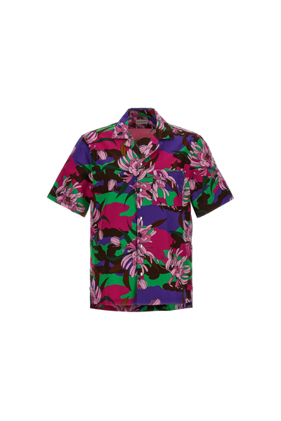 Moncler All-over Print Bowling Shirt In Multicolor