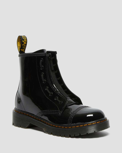 Dr. Martens Youth Sinclair Bex Patent Leather Boots In Black
