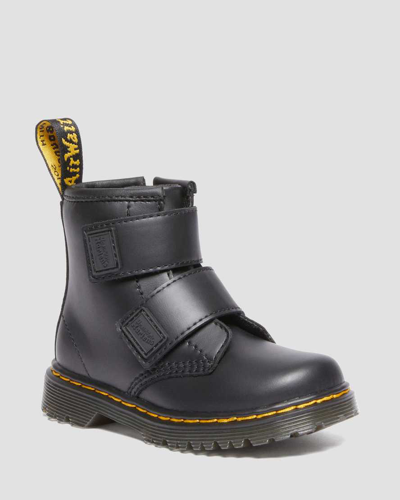 Dr. Martens Toddler 1460 Double Strap Leather Boots In Black