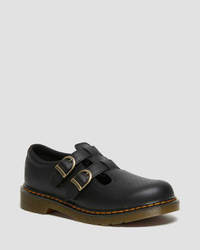 Dr. Martens' Youth 8065 Softy T Leather Mary Jane Shoes In Schwarz