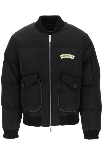 Dsquared2 Bomber Jacket In Nero