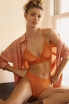 By Anthropologie Lace Thong In Orange