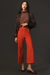 Maeve The Colette Cropped Wide-leg Pants By  In Red