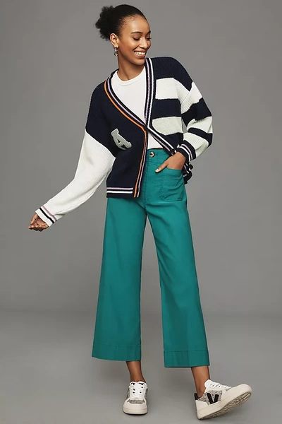 Maeve The Colette Cropped Wide-leg Pants By  In Multicolor