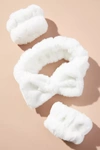 By Anthropologie Faux Fur Bow Headband In White