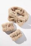 By Anthropologie Faux Fur Bow Headband In Beige