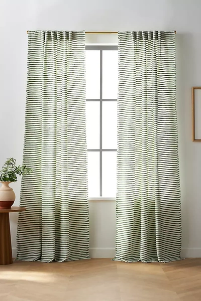 Anthropologie Luxe Linen Blend Curtain
