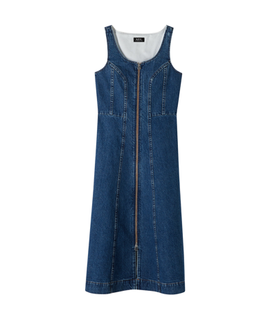 Apc Ally Dress In Ial - Stonewashed Indigo