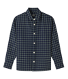 Apc Bobby Overshirt In Iak - Dark Navy Blue