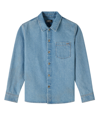 Apc Vittorio Brodée Poitrine Overshirt In Iab - Pale Blue