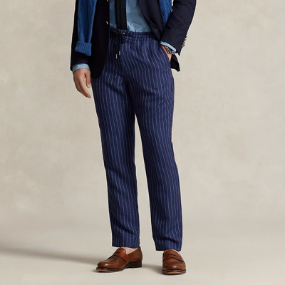 Ralph Lauren Polo Prepster Classic Fit Twill Pant In Navy Pinstripe