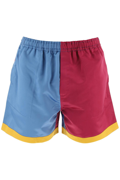 Bode Champ Colour Block Shorts In Multi-colored