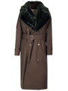 Burberry Kennington Trench Coat In Brown
