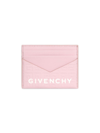 Givenchy Women's G Cut Card Holder In 4g Leather In Blossom Pink