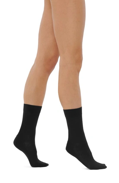 Wolford Cashmere-silk Ankle Socks In Black