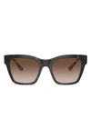 Dolce & Gabbana Gradient Square Acetate Sunglasses In Brown Grad
