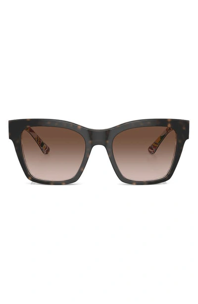 Dolce & Gabbana Gradient Square Acetate Sunglasses In Brown Grad