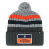 47 '47 GRAY DETROIT TIGERS STACK CUFFED KNIT HAT WITH POM