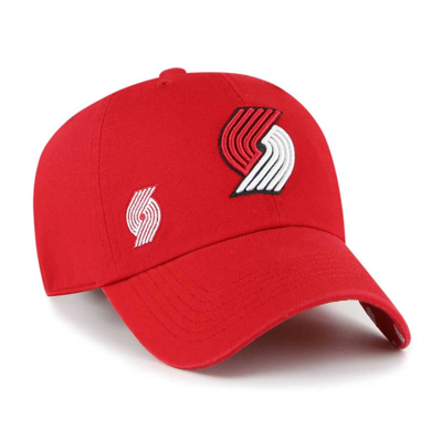 47 Brand '47  Red Portland Trail Blazers Confetti Undervisor Clean Up Adjustable Hat