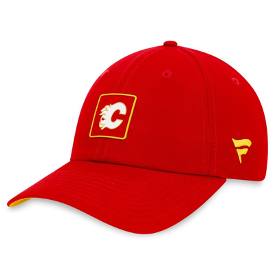 Fanatics Branded  Red Calgary Flames Authentic Pro Rink Adjustable Hat
