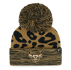 47 '47 LEOPARD CHICAGO BULLS ROSETTE CUFFED KNIT HAT WITH POM