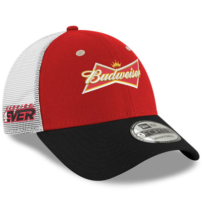 New Era Red Kevin Harvick Budweiser 9forty Trucker Adjustable Hat