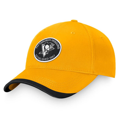 Fanatics Branded Gold Pittsburgh Penguins Fundamental Adjustable Hat