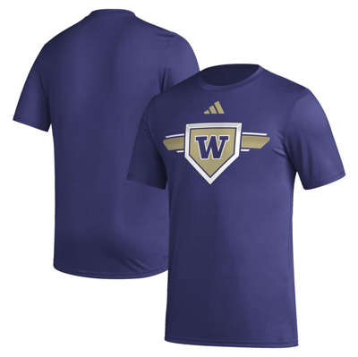 Adidas Originals Men's Adidas Purple Washington Huskies 2023/24 Aeroready Homeland Plate Pregame T-shirt