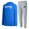 CONCEPTS SPORT CONCEPTS SPORT GRAY/BLUE TAMPA BAY LIGHTNING METER PULLOVER HOODIE & JOGGER PANTS SET